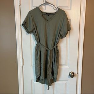 Green Tie Waist Dress